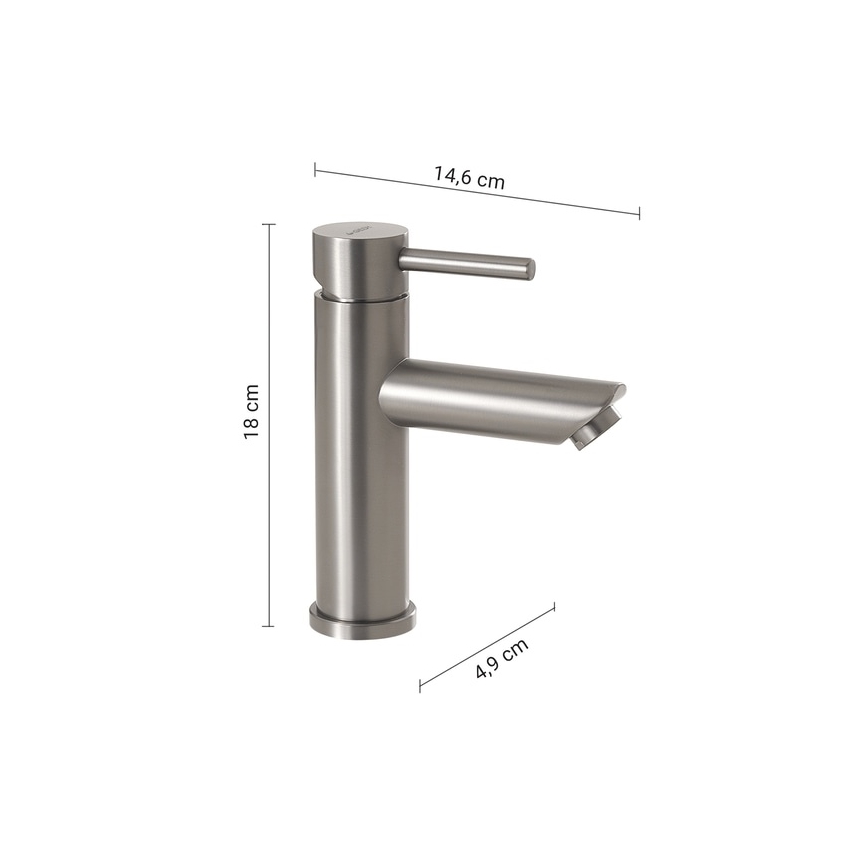 Gedy - Tvättställsblandare GARDA 18 cm matt krom