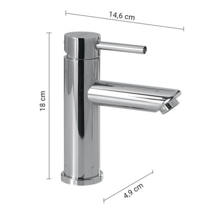 Gedy - Tvättställsblandare GARDA 18 cm polerad krom