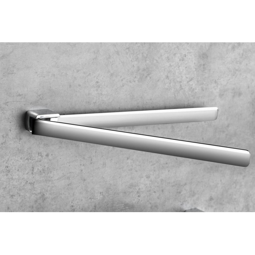 Gedy - Vägg roterande handduk hållare PIRENEI 36 cm skinande krom