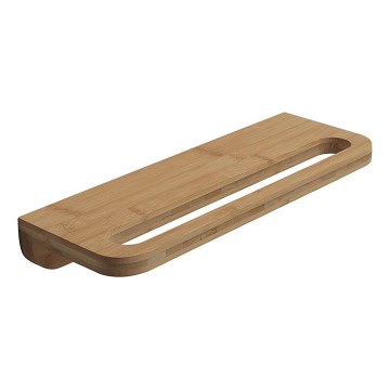 Gedy - Vägghylla med handukshängare HIMALAYA 14,5x40 cm bambu