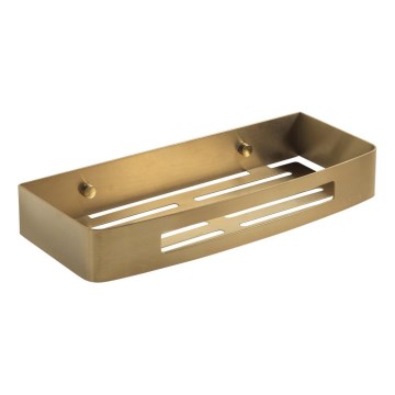 Gedy - Väggmonterad duschhylla SMART 30x12,8 cm matt guld