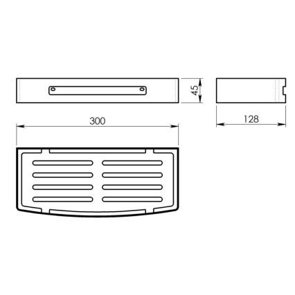 Gedy - Väggmonterad duschhylla SMART 30x12,8 cm matt guld