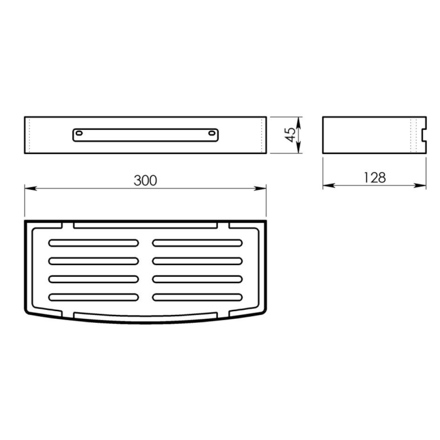 Gedy - Väggmonterad duschhylla SMART 30x12,8 cm metallicgrå