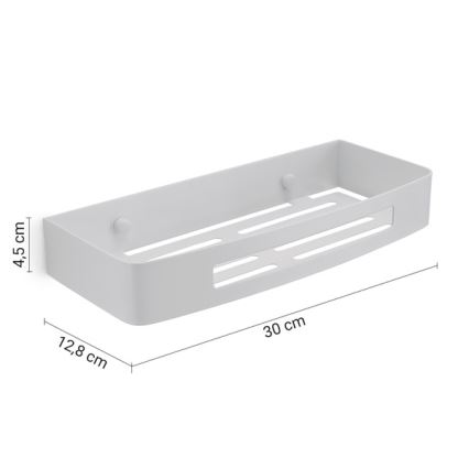Gedy - Väggmonterad duschhylla SMART 30x12,8 cm vit