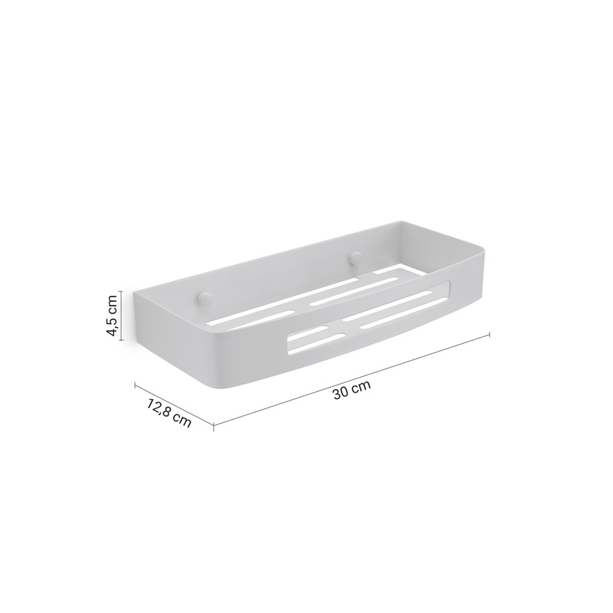 Gedy - Väggmonterad duschhylla SMART 30x12,8 cm vit