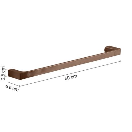 Gedy - Väggmonterad handdukshängare PIRENEI 60 cm, brons
