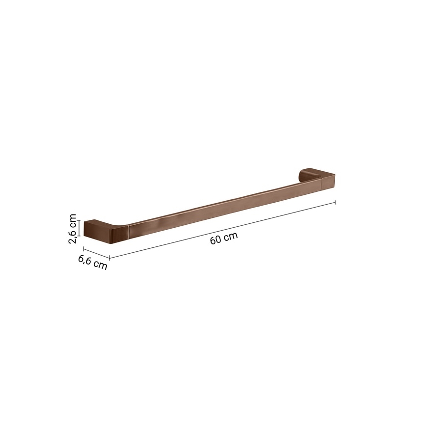 Gedy - Väggmonterad handdukshängare PIRENEI 60 cm, brons