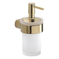 Gedy - Väggmonterad tvåldispenser PIRENEI 110 ml opalglas/guld