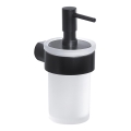 Gedy - Väggmonterad tvåldispenser PIRENEI 110 ml opalglas/matt svart