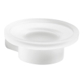 Gedy - Väggmonterad tvålhållare PIRENEI frostat glas/matt vit