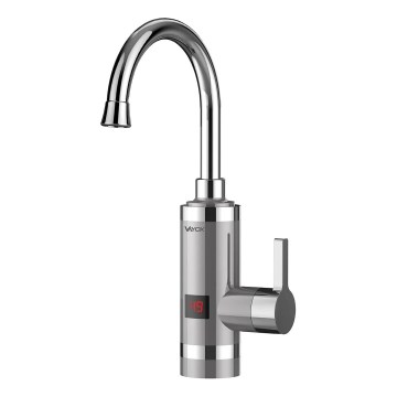 Genomströmningsvärmare med LED display 3000W/230V IPX4 rostfri