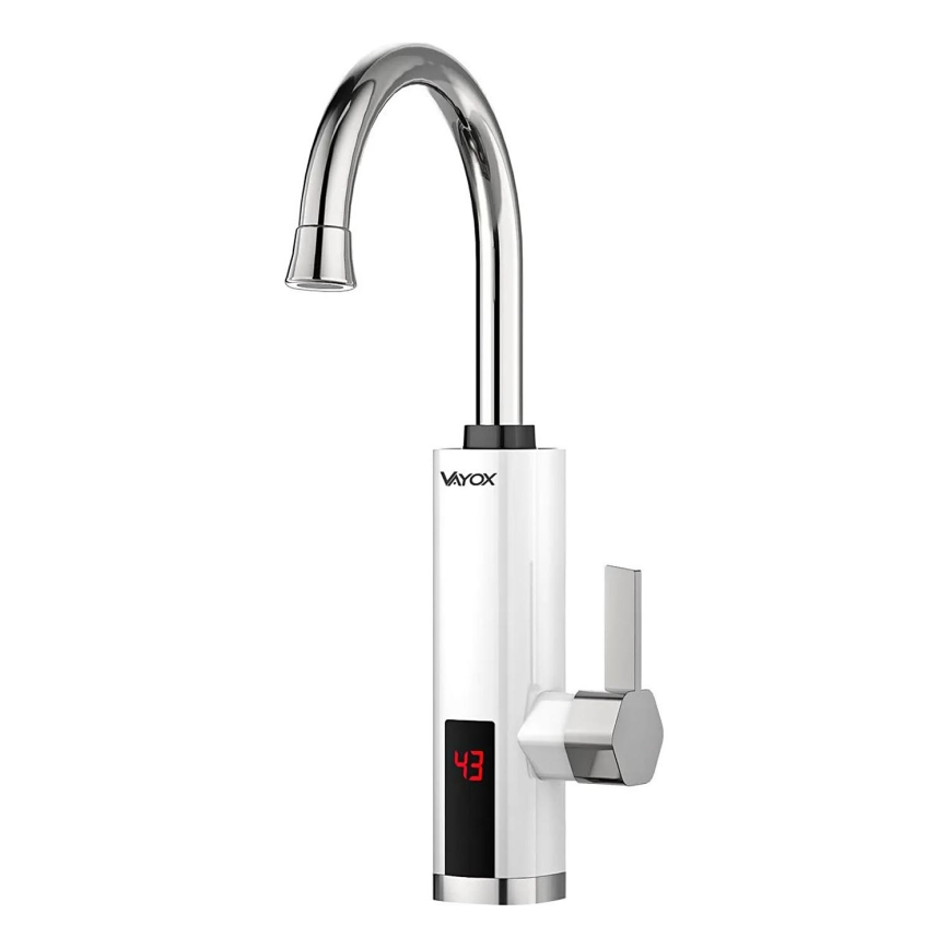 Genomströmningsvärmare med LED display 3000W/230V IPX4 vit