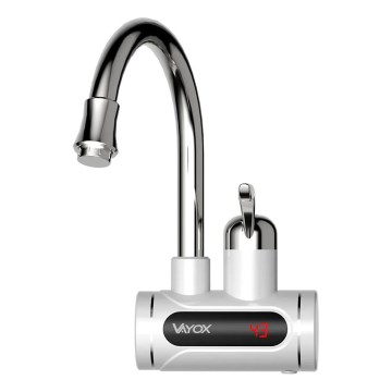 Genomströmningsvärmare med LED display 3000W/230V IPX4 vit