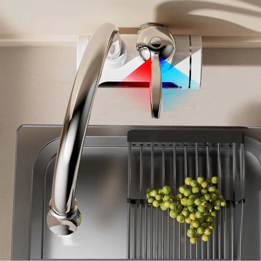 Genomströmningsvärmare med LED display 3000W/230V IPX4 vit