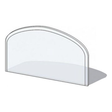Glas under kamin 1000x550x6 mm halvcirkel