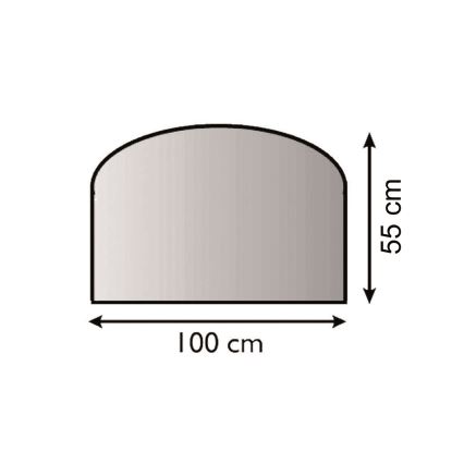 Glas under kamin 1000x550x6 mm halvcirkel