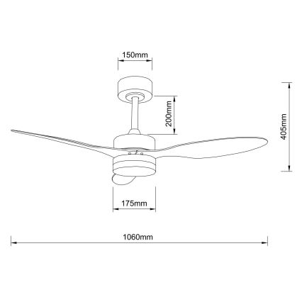 Globo - LED dimbar takfläkt LED/20W/230V 2700-6500K + fjärrkontroll