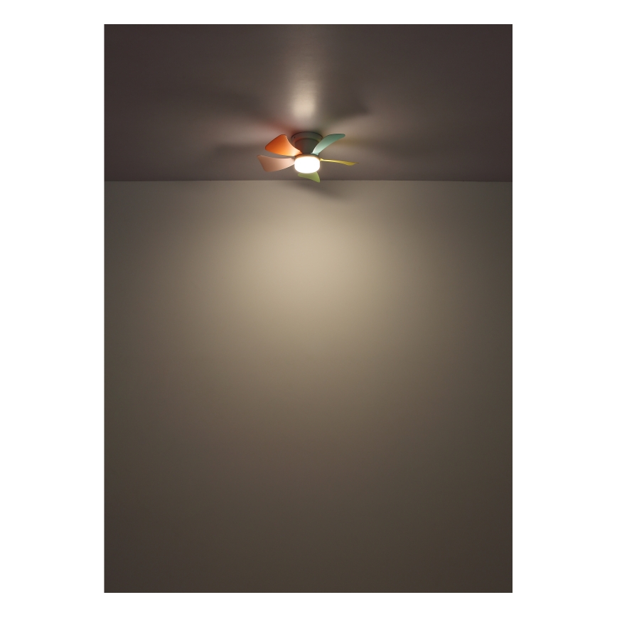 Globo - Dimbar LED-takfläkt LED/10W/2300-6500K färgskiftande + fjärrkontroll