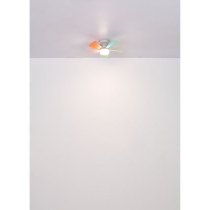 Globo - Dimbar LED-takfläkt LED/10W/2300-6500K färgskiftande + fjärrkontroll