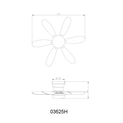 Globo - dimbar LED-takfläkt LED/5W/230V 2700-6500K brun + fjärrkontroll