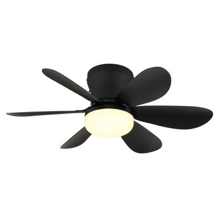 Globo - dimbar LED-takfläkt LED/5W/230V 2700-6500K svart + fjärrkontroll