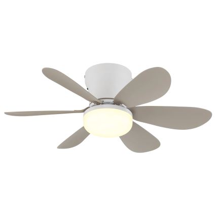 Globo - Dimmbar LED-takfläkt LED/5W/230V 2700-6500K beige + fjärrkontroll