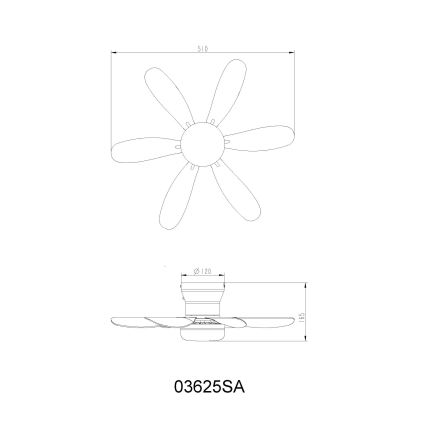 Globo - Dimmbar LED-takfläkt LED/5W/230V 2700-6500K beige + fjärrkontroll