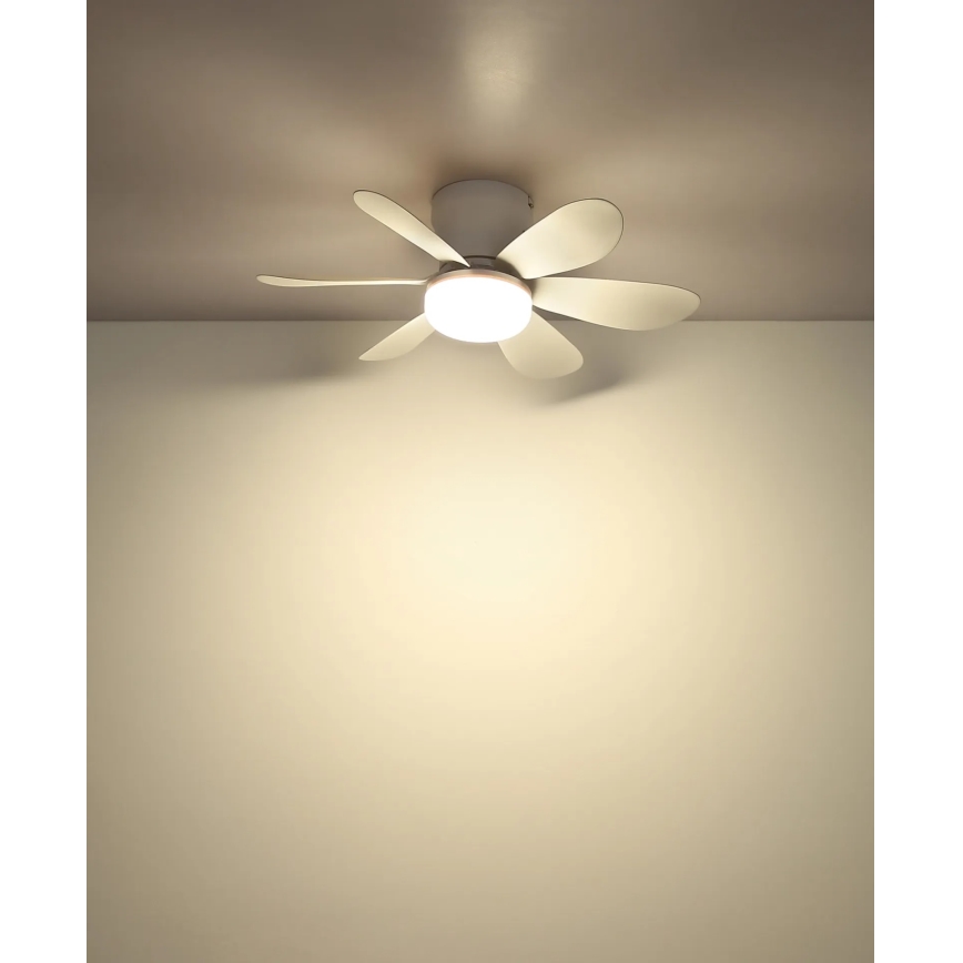 Globo - LED Dimmbar takfläkt LED/5W/230V 2700-6500K vit + fjärrkontroll