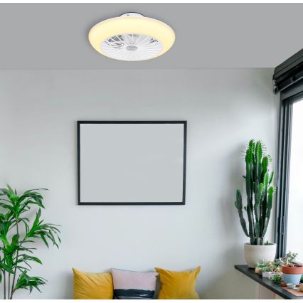 Globo 03632W - LED taklampa med fläkt LAFEE LED/18W/230V