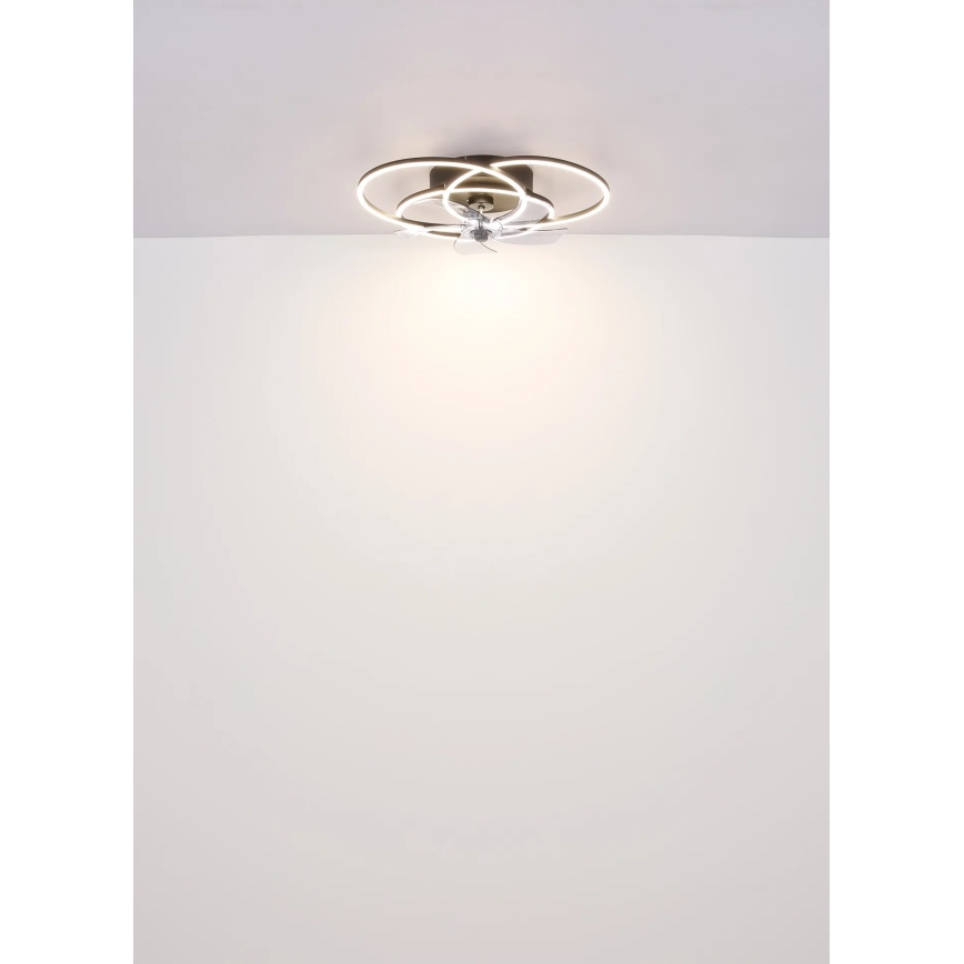 Globo - dimmbar LED-takfläkt LED/40W/230V 3000-6500K svart + fjärrkontroll