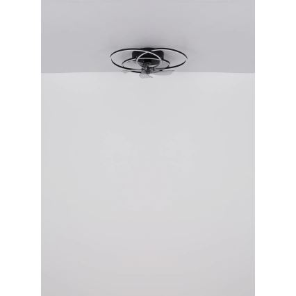 Globo - dimmbar LED-takfläkt LED/40W/230V 3000-6500K svart + fjärrkontroll