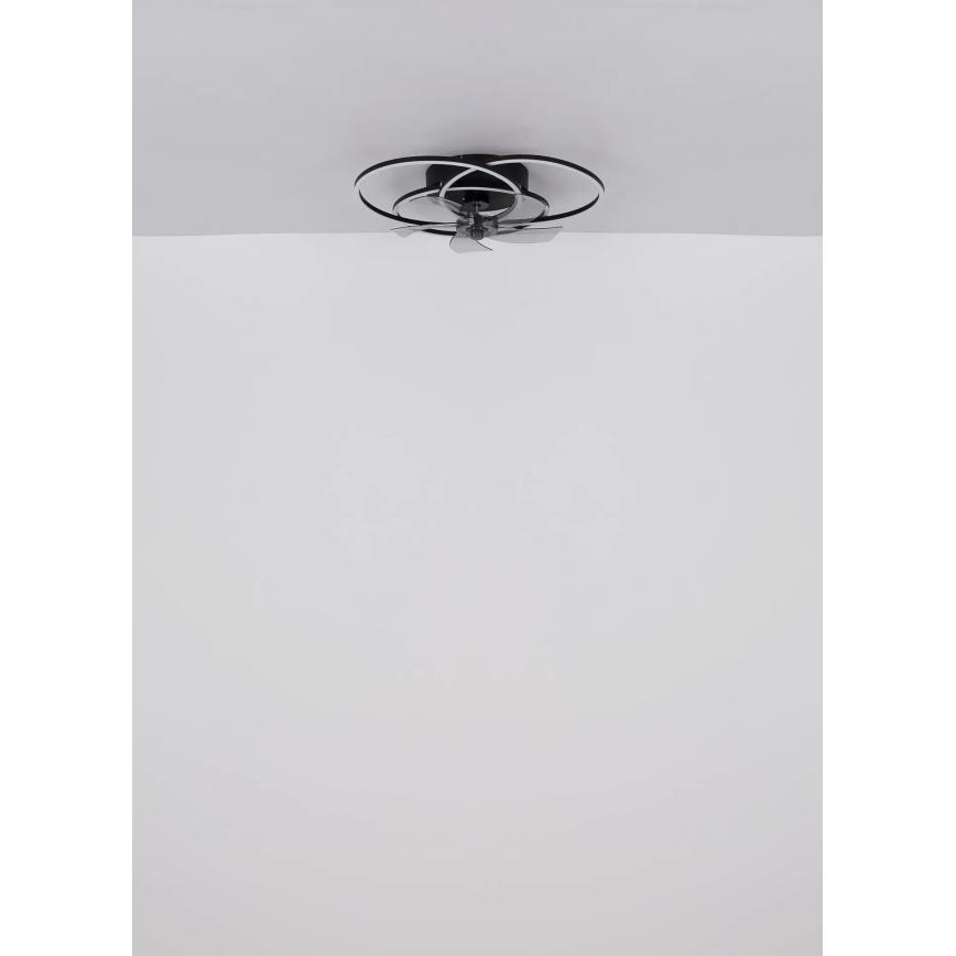 Globo - dimmbar LED-takfläkt LED/40W/230V 3000-6500K svart + fjärrkontroll