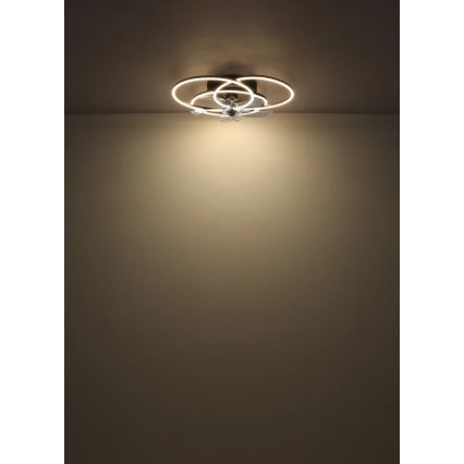 Globo - dimmbar LED-takfläkt LED/40W/230V 3000-6500K svart + fjärrkontroll