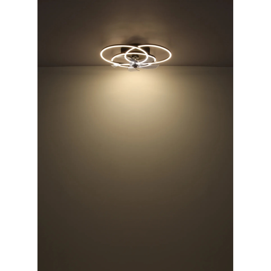 Globo - dimmbar LED-takfläkt LED/40W/230V 3000-6500K svart + fjärrkontroll
