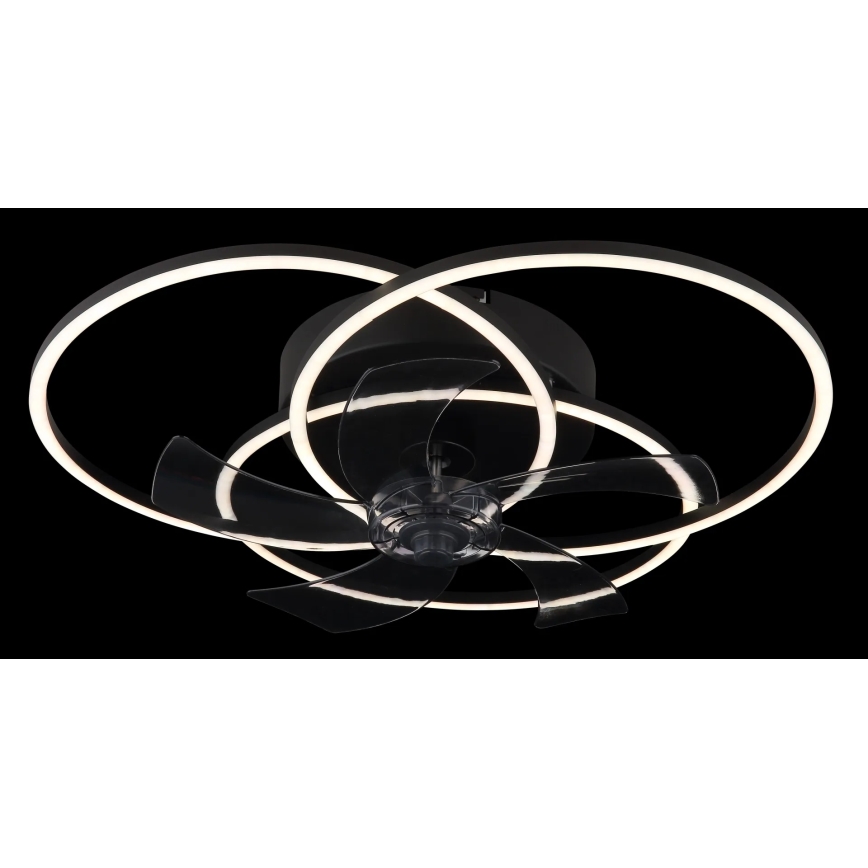 Globo - dimmbar LED-takfläkt LED/40W/230V 3000-6500K svart + fjärrkontroll