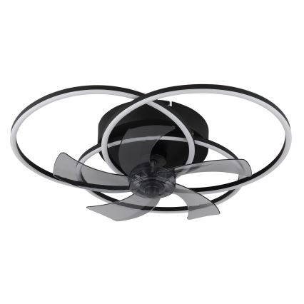 Globo - dimmbar LED-takfläkt LED/40W/230V 3000-6500K svart + fjärrkontroll