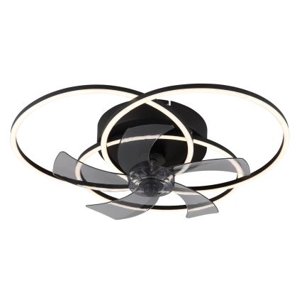 Globo - dimmbar LED-takfläkt LED/40W/230V 3000-6500K svart + fjärrkontroll