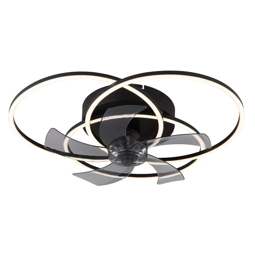 Globo - dimmbar LED-takfläkt LED/40W/230V 3000-6500K svart + fjärrkontroll