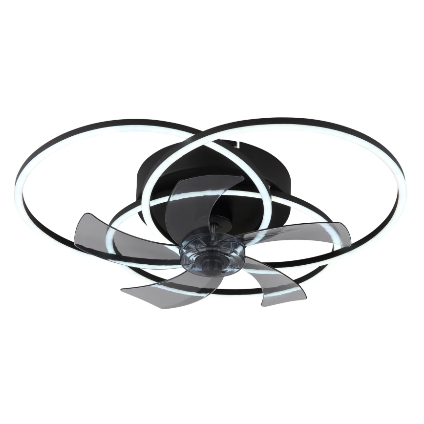 Globo - dimmbar LED-takfläkt LED/40W/230V 3000-6500K svart + fjärrkontroll