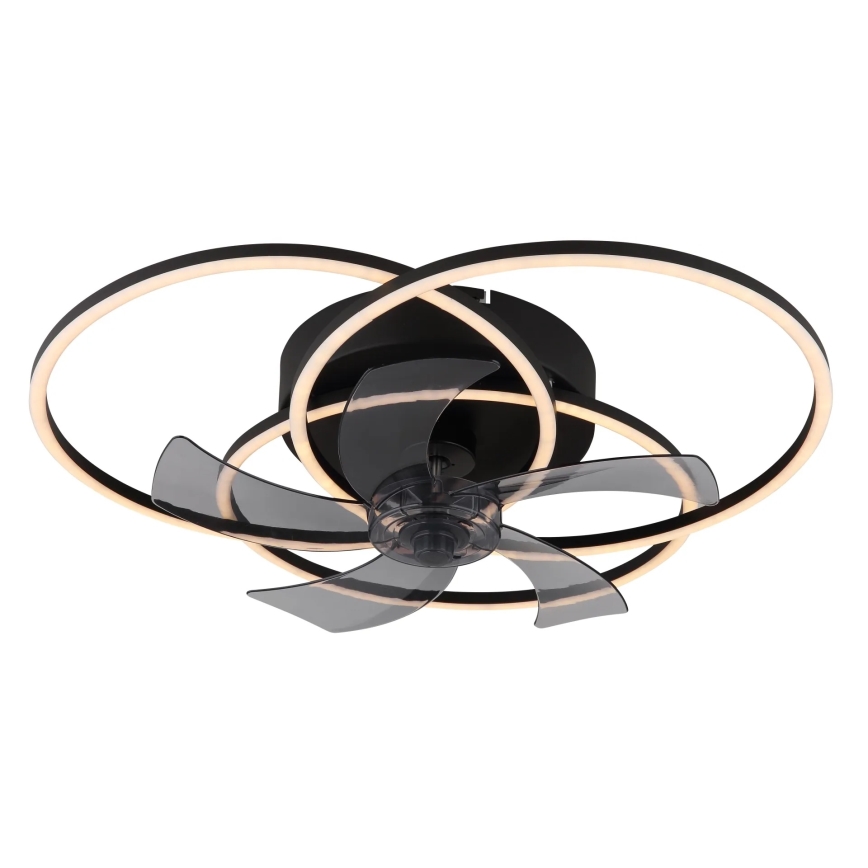 Globo - dimmbar LED-takfläkt LED/40W/230V 3000-6500K svart + fjärrkontroll