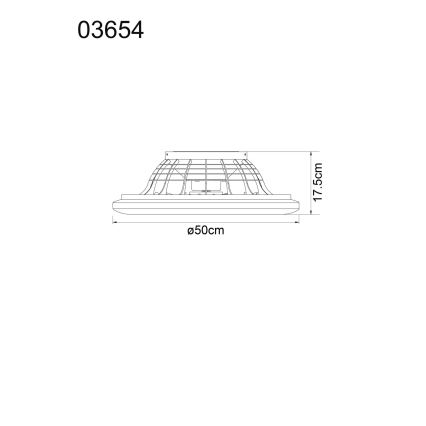 Globo - LED Dimbar takfläkt LED/40W/230V 3000-6500K + fjärrkontroll