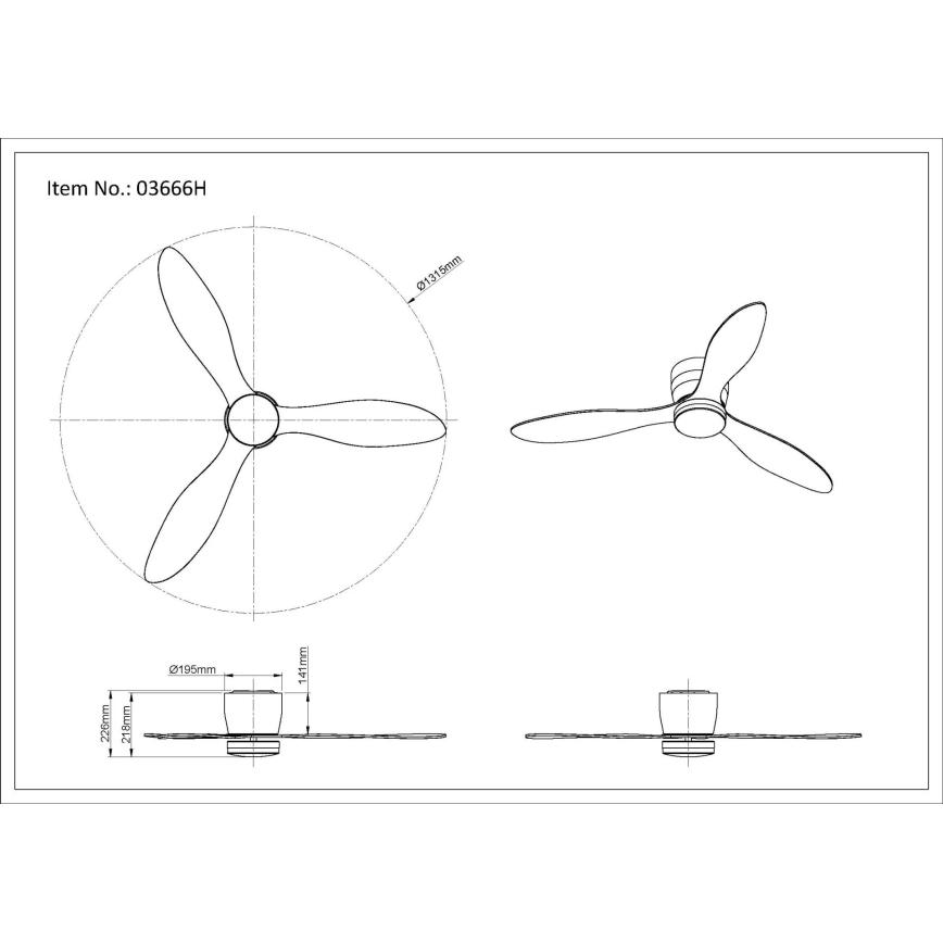 Globo - LED dimbar takfläkt LED/20W/230V 3000-6500K + fjärrkontroll
