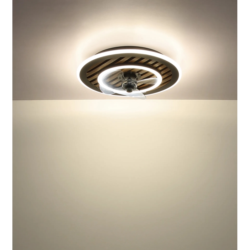 Globo - LED-dimbar takfläkt LED/36W/230V 2700-6000K svart + fjärrkontroll