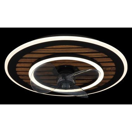 Globo - LED-dimbar takfläkt LED/36W/230V 2700-6000K svart + fjärrkontroll