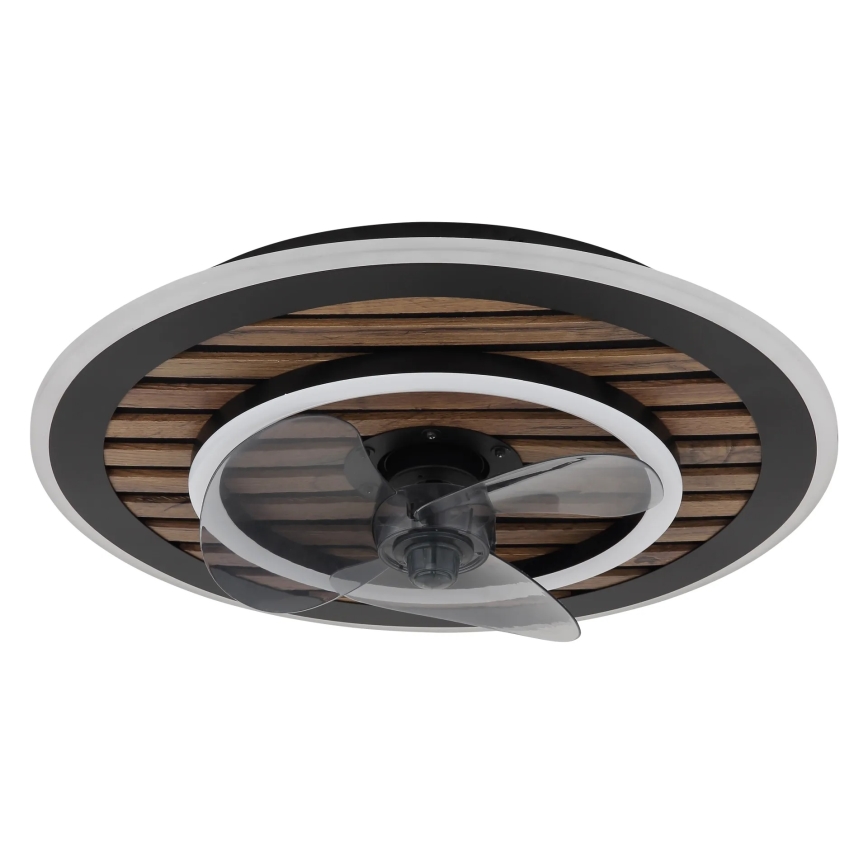 Globo - LED-dimbar takfläkt LED/36W/230V 2700-6000K svart + fjärrkontroll