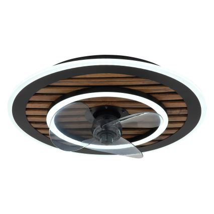Globo - LED-dimbar takfläkt LED/36W/230V 2700-6000K svart + fjärrkontroll