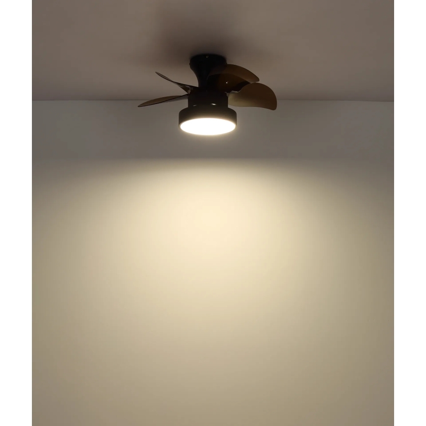 Globo - Dimbar LED-takfläkt LED/22W/230V 3000/4500/6000K brun + fjärrkontroll
