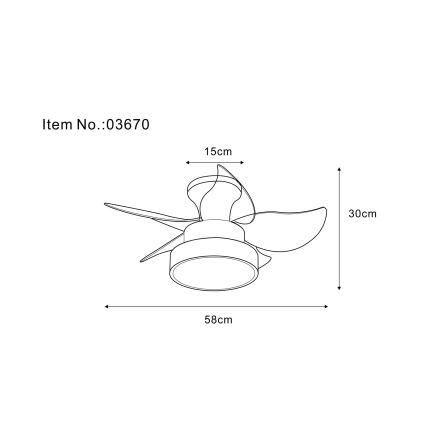 Globo - Dimbar LED-takfläkt LED/22W/230V 3000/4500/6000K brun + fjärrkontroll