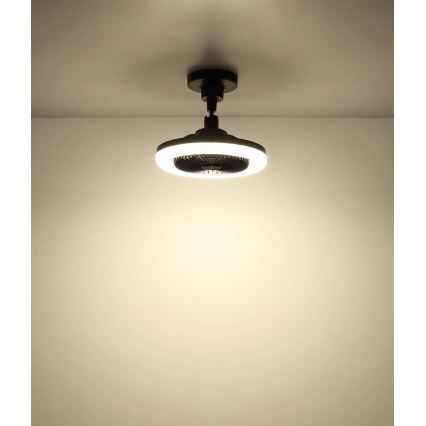 Globo - LED-dimmbar takfläkt LED/20W/230V 3000-6500K svart + fjärrkontroll