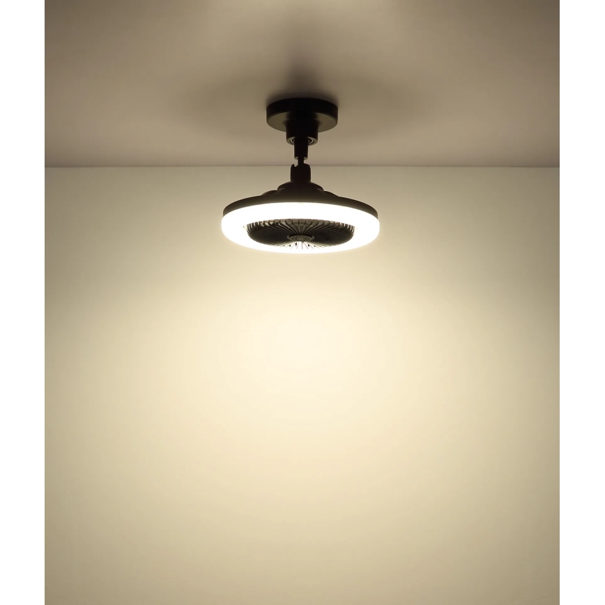 Globo - LED-dimmbar takfläkt LED/20W/230V 3000-6500K svart + fjärrkontroll